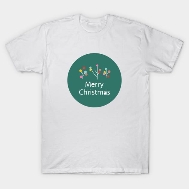 Merry Christmas colorful trees decoration T-Shirt by sugarcloudlb-studio